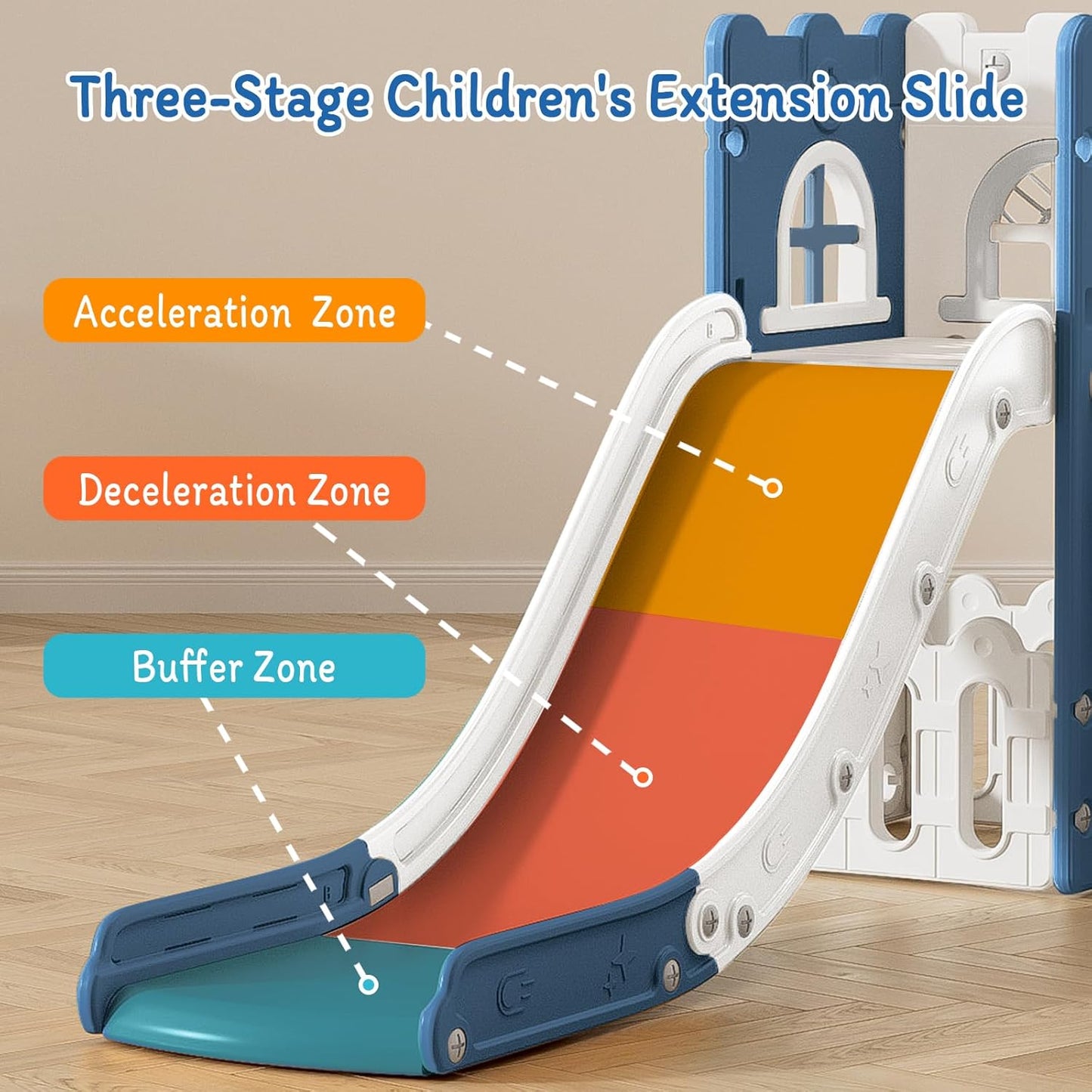 LulliSpace 6 in 1 Toddler Slide for Toddler Age 1-3