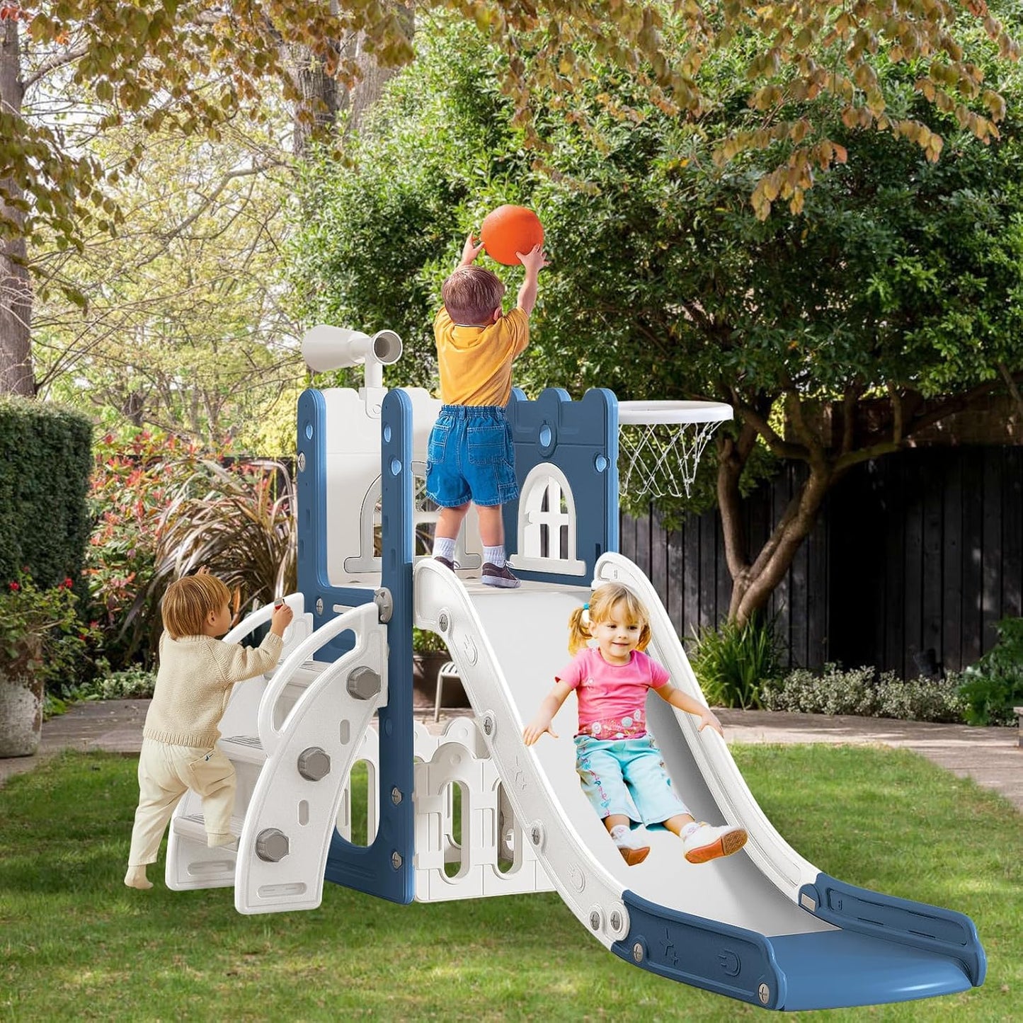 LulliSpace 6 in 1 Toddler Slide for Toddler Age 1-3